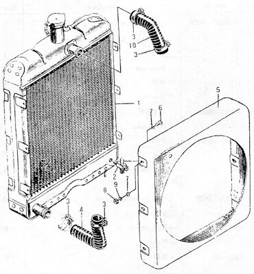 495AG डीजल इंजन स्पेयर पार्ट - रेडिएटर - 495AG-19100